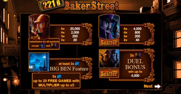 221b Baker Streat preview features