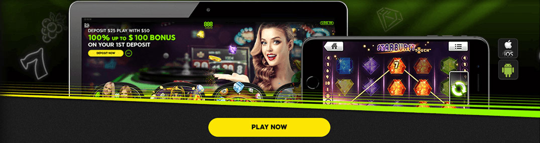 888 Casino mobile bonus