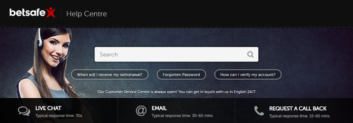 betsafe casino support