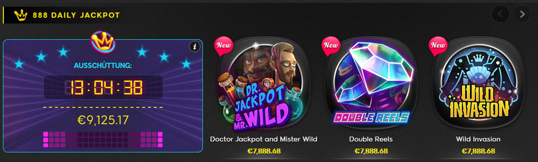 888 Casino Daily Jackpot