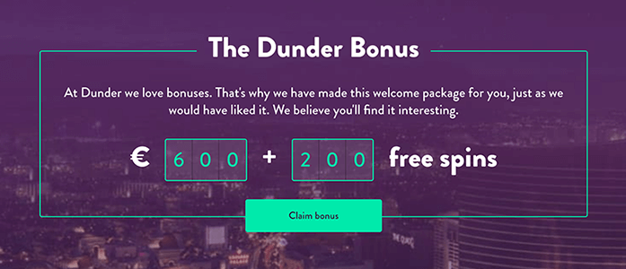 Dunder Bonus Banner