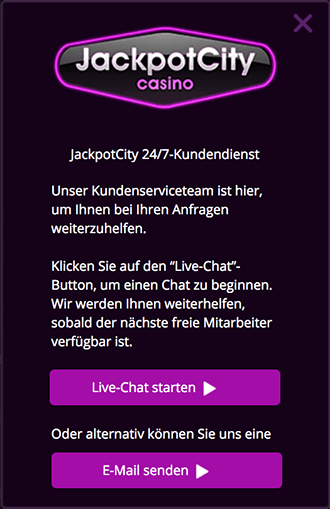 JackpotCity Kontakt