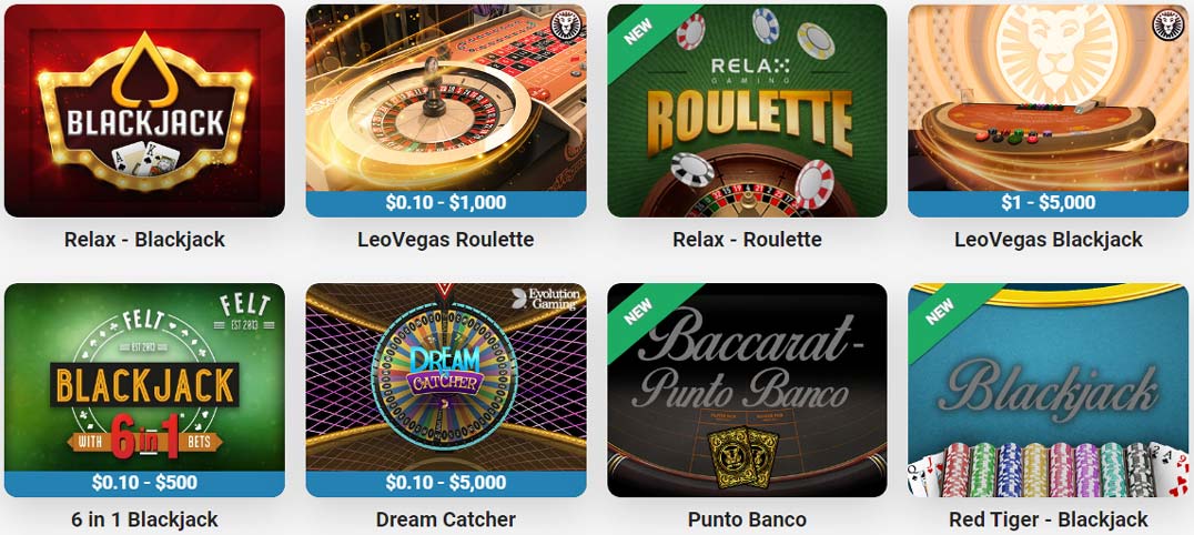 leo vegas games