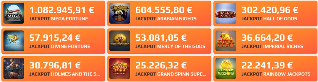 NetBet Jackpot Spiele