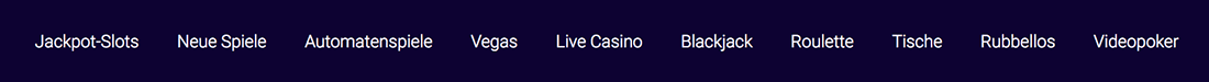 Party Casino Rubriken