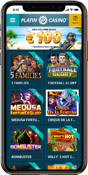 Platincasino mobile site