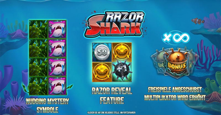 Vorschaubild der Bonus Funktionen in Razor Shark