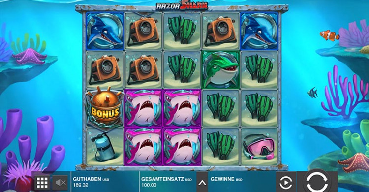 Eine Vorschau des Razor Shark online Slots