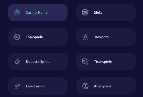 Spinaway Casino Spielkategorien