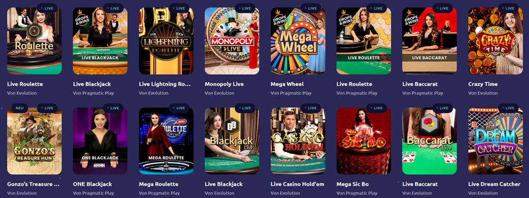 Spinaway Live Casino Spiele