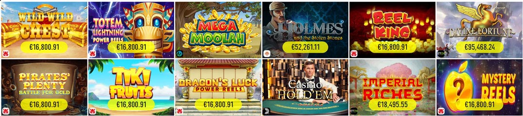 Spinit Casino jackpot games