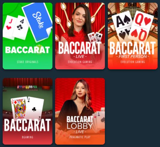 stake baccarat games