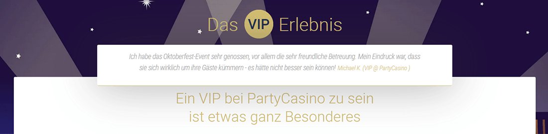 Partycasino VIP Program